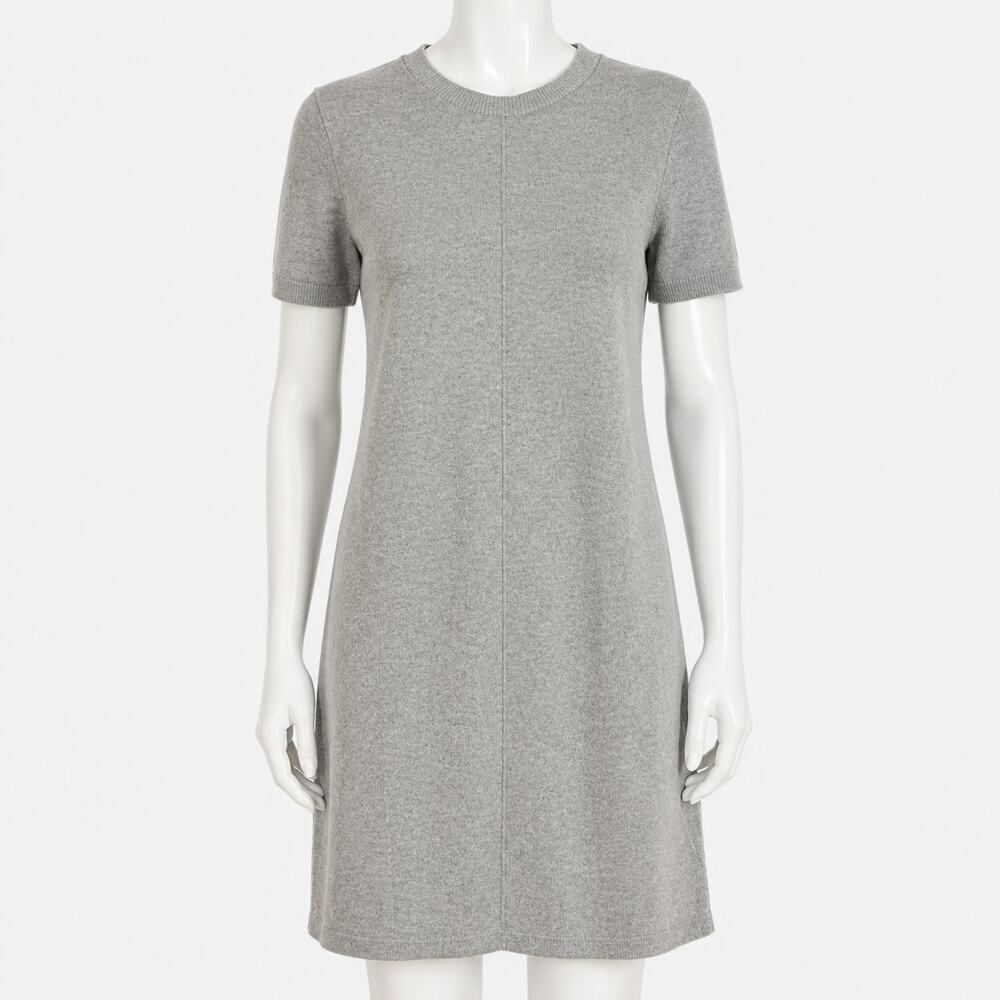 Steve Madden Gray Sweater Dress Women's Medium M Short Sleeve Knit Shift Casual